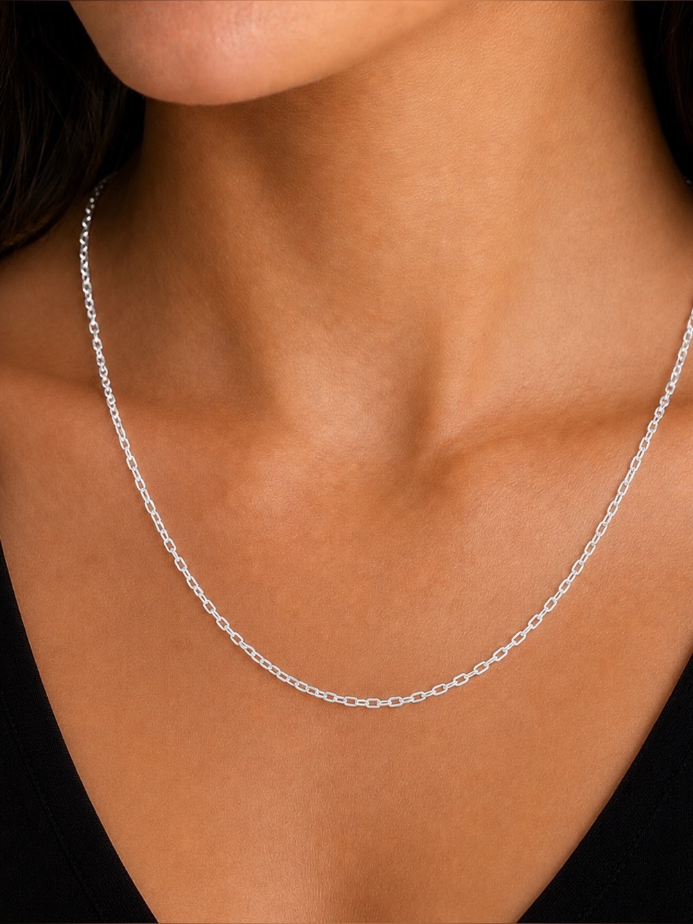 Sterling Silver Rolo Link Chain 18 Inch 4.4 Grams